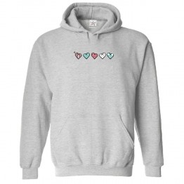 Mini Cute Hearts Classic Unisex Kids and Adults Pullover Hoodie
